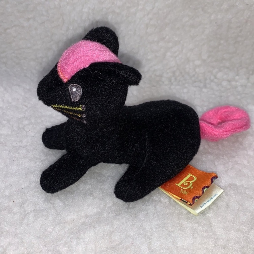 B You Battat kitty plush 3" black stuffed animal by Doodle Do. 2012